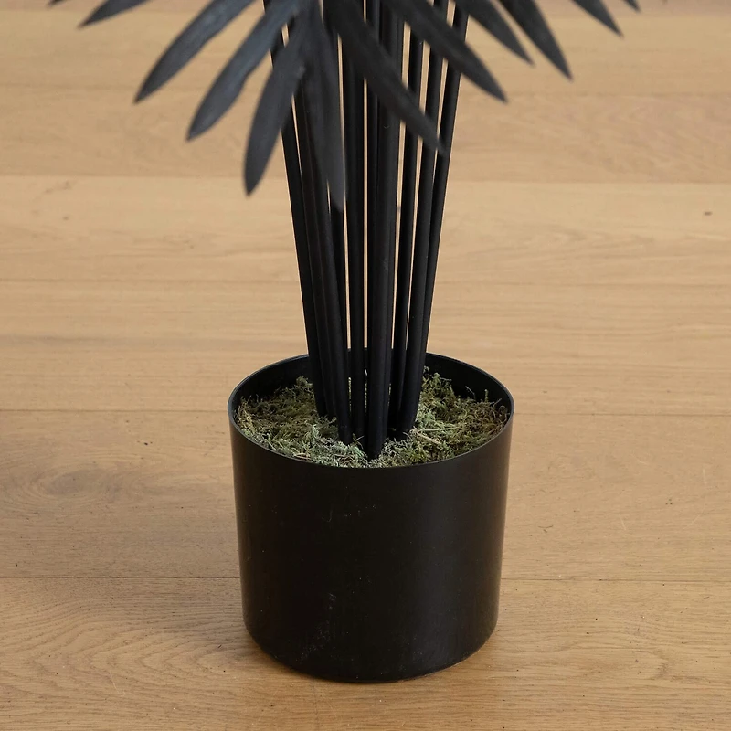 Nearly Natural 6ft Black Paradise Palm Indoor Artificial Tree