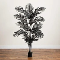 Nearly Natural 6ft Black Paradise Palm Indoor Artificial Tree
