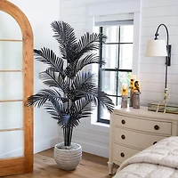 Nearly Natural 6ft Black Paradise Palm Indoor Artificial Tree