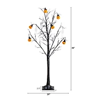 Nearly Natural 4ft Pre-Lit Halloween Pumpkins Lighted Indoor Artificial Tree