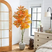 Nearly Natural 6ft Autumn Sumac Fall Indoor Artificial Tree
