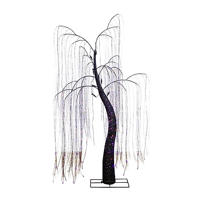 Nearly Natural 7ft Pre-Lit Halloween Lighted Indoor Artificial Tree