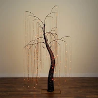 Nearly Natural 7ft Pre-Lit Halloween Lighted Indoor Artificial Tree