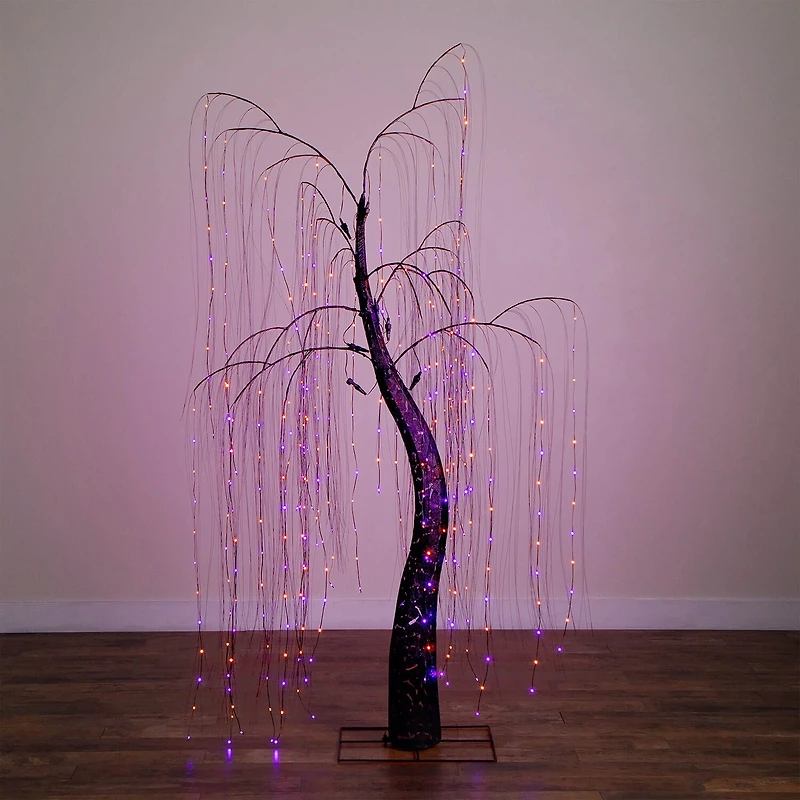 Nearly Natural 7ft Pre-Lit Halloween Lighted Indoor Artificial Tree