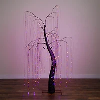Nearly Natural 7ft Pre-Lit Halloween Lighted Indoor Artificial Tree