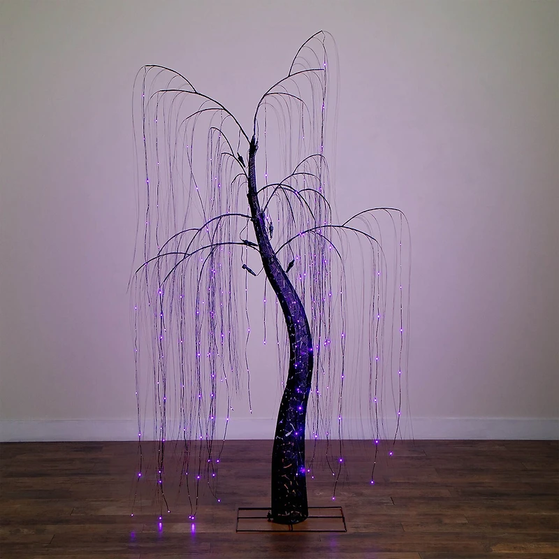 Nearly Natural 7ft Pre-Lit Halloween Lighted Indoor Artificial Tree