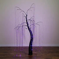 Nearly Natural 7ft Pre-Lit Halloween Lighted Indoor Artificial Tree