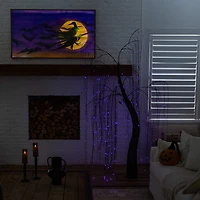 Nearly Natural 7ft Pre-Lit Halloween Lighted Indoor Artificial Tree