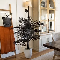 Nearly Natural 4ft Black Golden Cane Indoor Artificial Tree