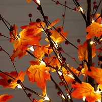 Nearly Natural 5ft Autumn Maple Fall Lighted Indoor Artificial Tree