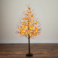 Nearly Natural 5ft Autumn Maple Fall Lighted Indoor Artificial Tree