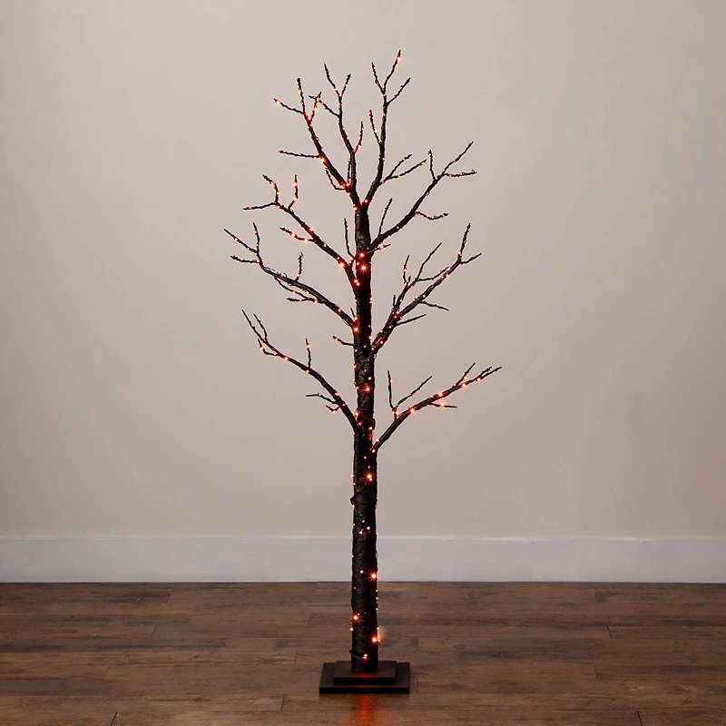 Nearly Natural 5ft Pre-Lit Halloween Twig Lighted Indoor Artificial Tree