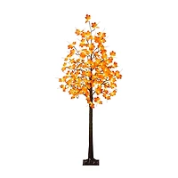 Nearly Natural 6ft Pre-Lit Autumn Maple Lighted Indoor Artificial Tree