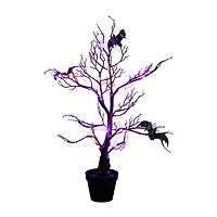 Nearly Natural 2ft Halloween Black Spooky Twig Lighted Indoor Artificial Tree
