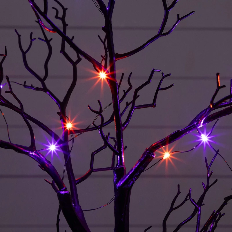 Nearly Natural 2ft Halloween Black Spooky Twig Lighted Indoor Artificial Tree