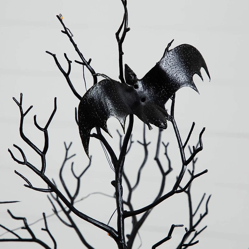 Nearly Natural 2ft Halloween Black Spooky Twig Lighted Indoor Artificial Tree