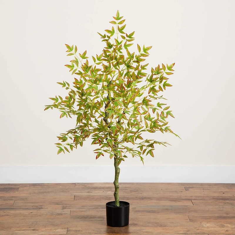 Nearly Natural 4ft Autumn Nandina Indoor Artificial Tree