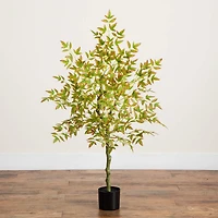 Nearly Natural 4ft Autumn Nandina Indoor Artificial Tree