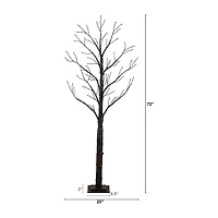Nearly Natural 6ft Pre-Lit Halloween Twig Lighted Indoor Artificial Tree