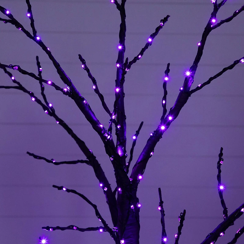 Nearly Natural 6ft Pre-Lit Halloween Twig Lighted Indoor Artificial Tree