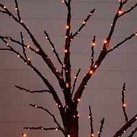 Nearly Natural 6ft Pre-Lit Halloween Twig Lighted Indoor Artificial Tree
