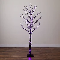 Nearly Natural 6ft Pre-Lit Halloween Twig Lighted Indoor Artificial Tree