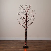 Nearly Natural 6ft Pre-Lit Halloween Twig Lighted Indoor Artificial Tree