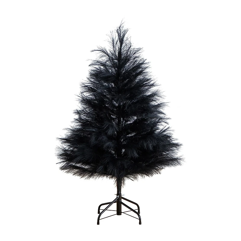 Nearly Natural Halloween Pampas Indoor Artificial Tree