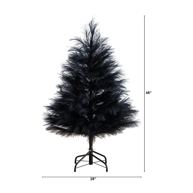 Nearly Natural Halloween Pampas Indoor Artificial Tree
