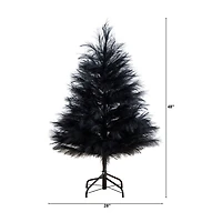 Nearly Natural Halloween Pampas Indoor Artificial Tree