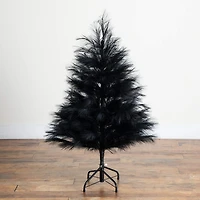 Nearly Natural Halloween Pampas Indoor Artificial Tree