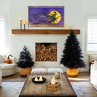 Nearly Natural Halloween Pampas Indoor Artificial Tree