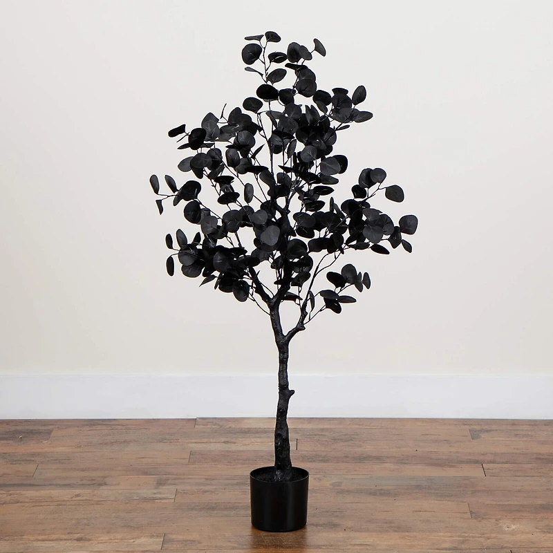 Nearly Natural 4ft Halloween Eucalyptus Indoor Artificial Tree