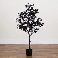 Nearly Natural 4ft Halloween Eucalyptus Indoor Artificial Tree