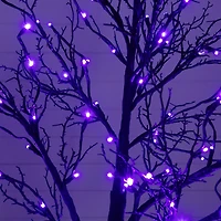 Nearly Natural 7ft Pre-Lit Halloween Twig Lighted Indoor Artificial Tree