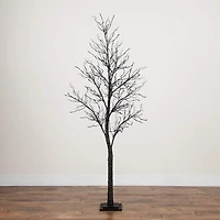 Nearly Natural 7ft Pre-Lit Halloween Twig Lighted Indoor Artificial Tree