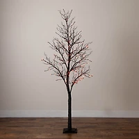 Nearly Natural 7ft Pre-Lit Halloween Twig Lighted Indoor Artificial Tree