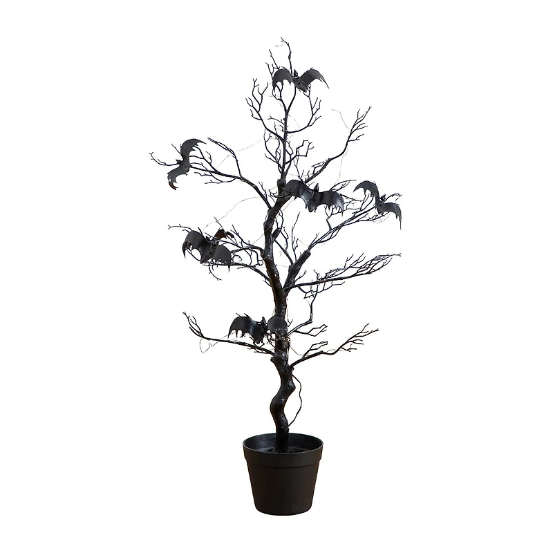 Nearly Natural 3ft Pre-Lit Halloween Twig Lighted Indoor Artificial Tree
