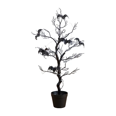 Nearly Natural 3ft Pre-Lit Halloween Twig Lighted Indoor Artificial Tree
