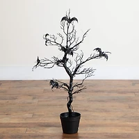 Nearly Natural 3ft Pre-Lit Halloween Twig Lighted Indoor Artificial Tree
