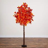 Nearly Natural 6ft Pre-Lit Autumn Lighted Indoor Artificial Tree