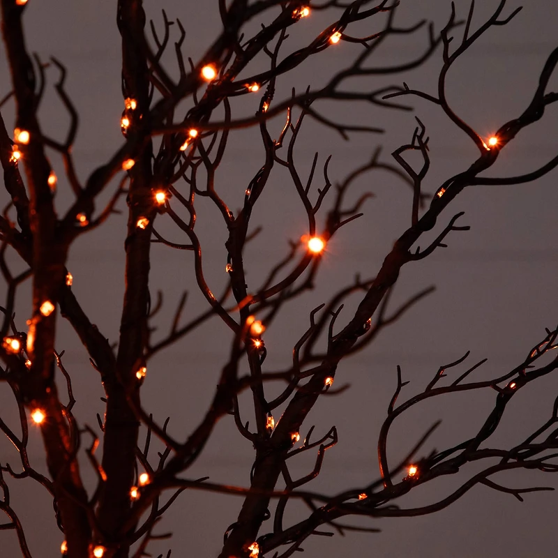 Nearly Natural Pre-Lit Halloween Minimalist Twig Lighted Indoor Artificial Tree