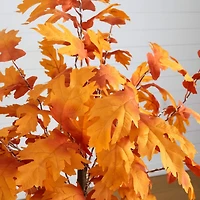 Nearly Natural 5ft Pre-Lit Autumn Maple Lighted Indoor Artificial Tree