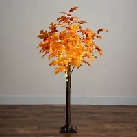 Nearly Natural 5ft Pre-Lit Autumn Maple Lighted Indoor Artificial Tree