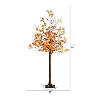 Nearly Natural 5ft Pre-Lit Autumn Maple Lighted Indoor Artificial Tree