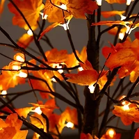 Nearly Natural 5ft Pre-Lit Autumn Maple Lighted Indoor Artificial Tree
