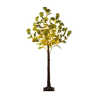 Nearly Natural 6ft Pre-Lit Autumn Oak Lighted Indoor Artificial Tree