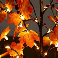 Nearly Natural 4ft Autumn Maple Fall Lighted Indoor Artificial Tree