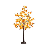 Nearly Natural 4ft Autumn Maple Fall Lighted Indoor Artificial Tree
