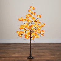 Nearly Natural 4ft Autumn Maple Fall Lighted Indoor Artificial Tree